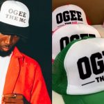 Right; OgeeTheMC onstage at the 2025 BHIM Festival, Left; OgeeTheMC Merch Cap. Source: Instagram/@Ogeethemc